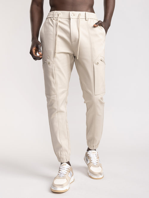 CARGO WOVEN PANTS Stone / 48