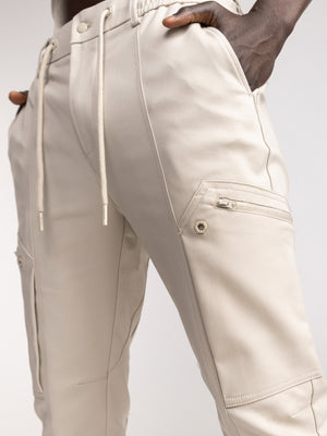 CARGO WOVEN PANTS Stone / 48