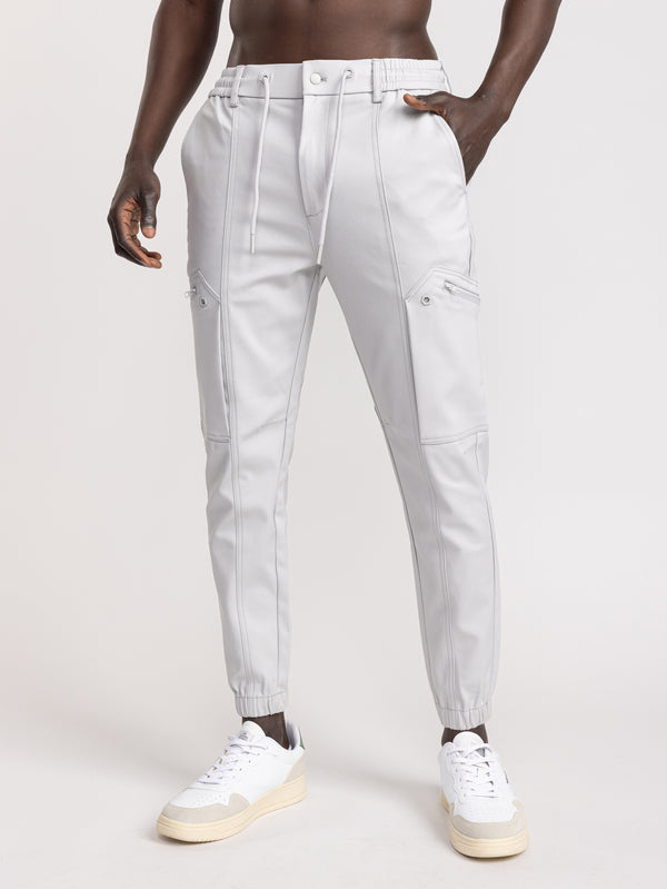 CARGO WOVEN PANTS Light Gray / 48