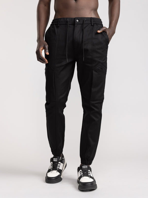 CARGO WOVEN PANTS Black / 48