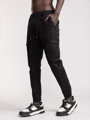 CARGO WOVEN PANTS Black / 48