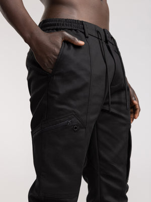 CARGO WOVEN PANTS Black / 48