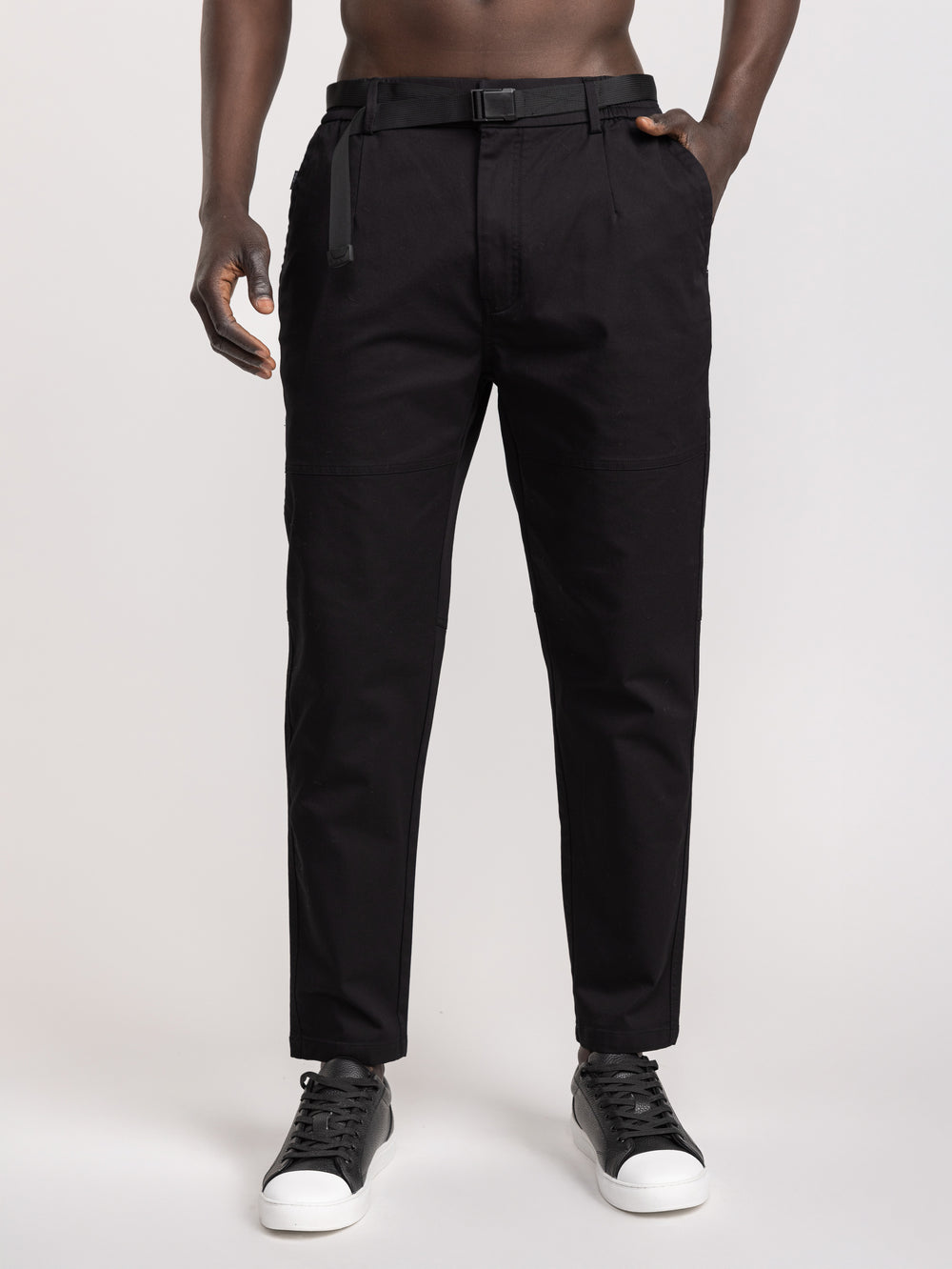 CARGO WOVEN PANTS Black / 46