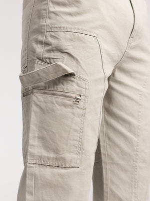 CARGO WOVEN PANTS Khaki / 46