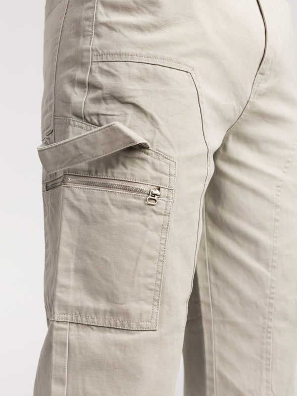 CARGO WOVEN PANTS Khaki / 46