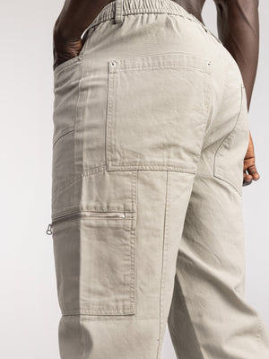 CARGO WOVEN PANTS Khaki / 46