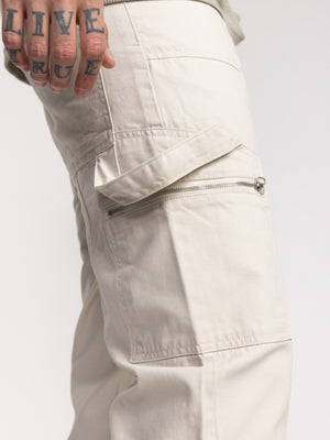 CARGO WOVEN PANTS Stone / 46