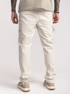 CARGO WOVEN PANTS Stone / 46