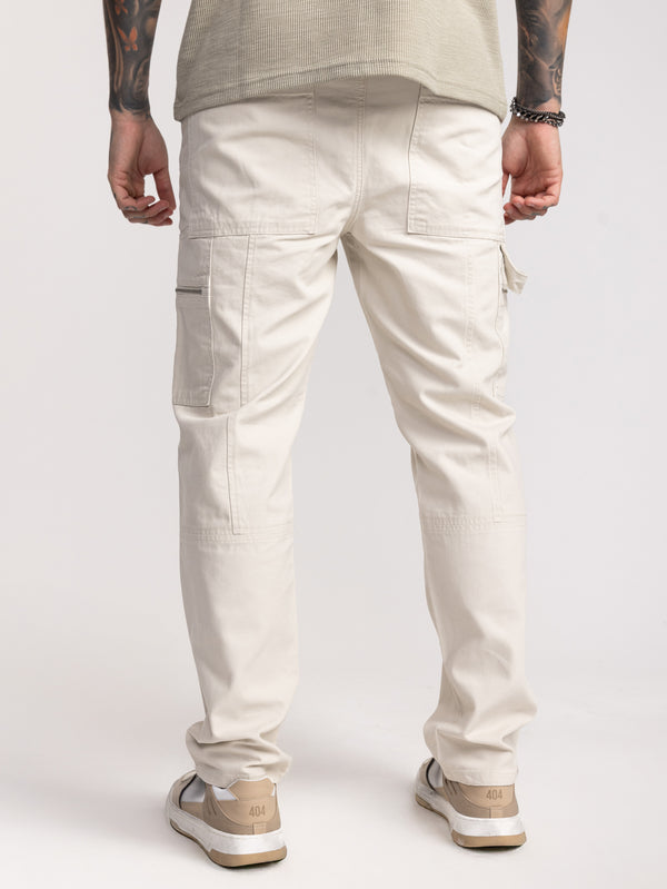 CARGO WOVEN PANTS Stone / 46