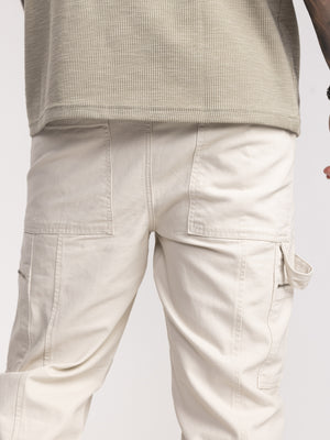 CARGO WOVEN PANTS Stone / 46