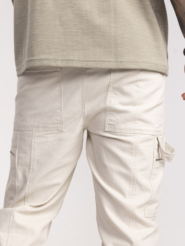 CARGO WOVEN PANTS Stone / 46