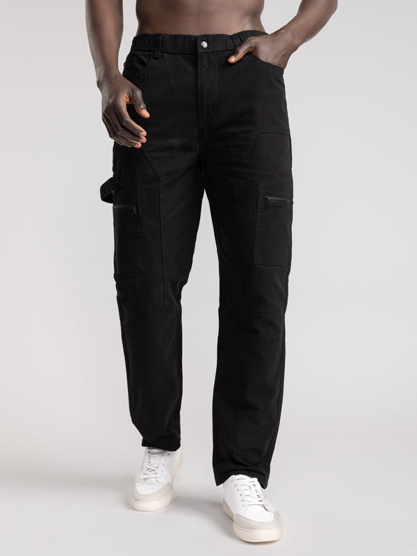 CARGO WOVEN PANTS Black / 46