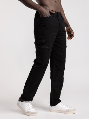 CARGO WOVEN PANTS Black / 46