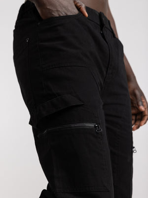 CARGO WOVEN PANTS Black / 46