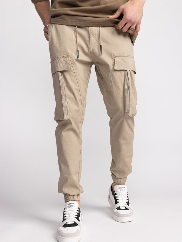 CARGO WOVEN PANTS Stone / 48