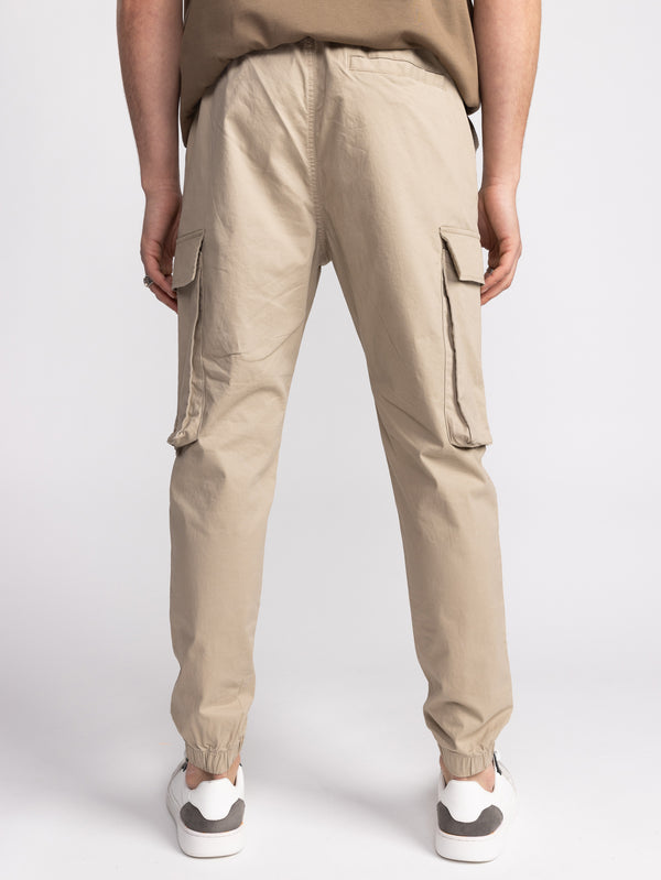 CARGO WOVEN PANTS Stone / 48