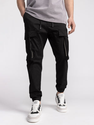 CARGO WOVEN PANTS Black / 48