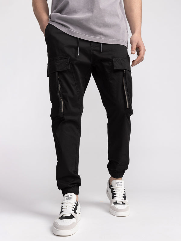 CARGO WOVEN PANTS Black / 48