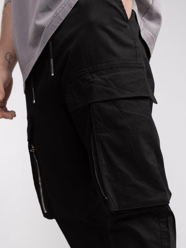 CARGO WOVEN PANTS Black / 48