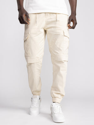 CARGO WOVEN PANTS Cream / 48