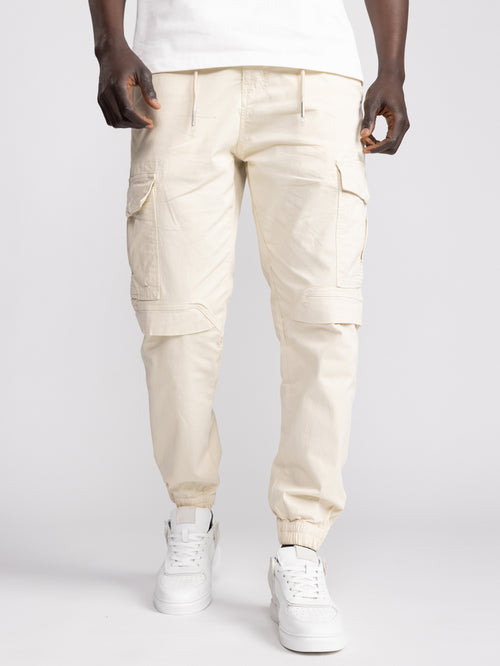 CARGO WOVEN PANTS Cream / 48