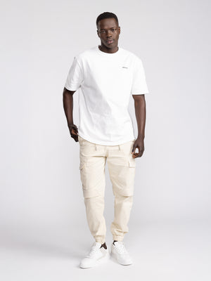 CARGO WOVEN PANTS Cream / 48