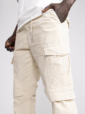 CARGO WOVEN PANTS Cream / 48