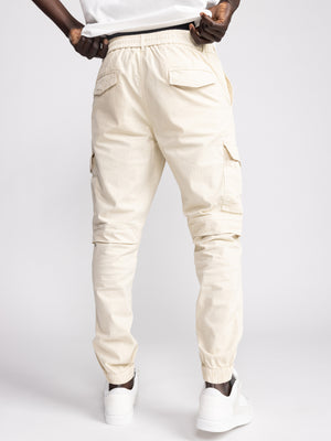 CARGO WOVEN PANTS Cream / 48