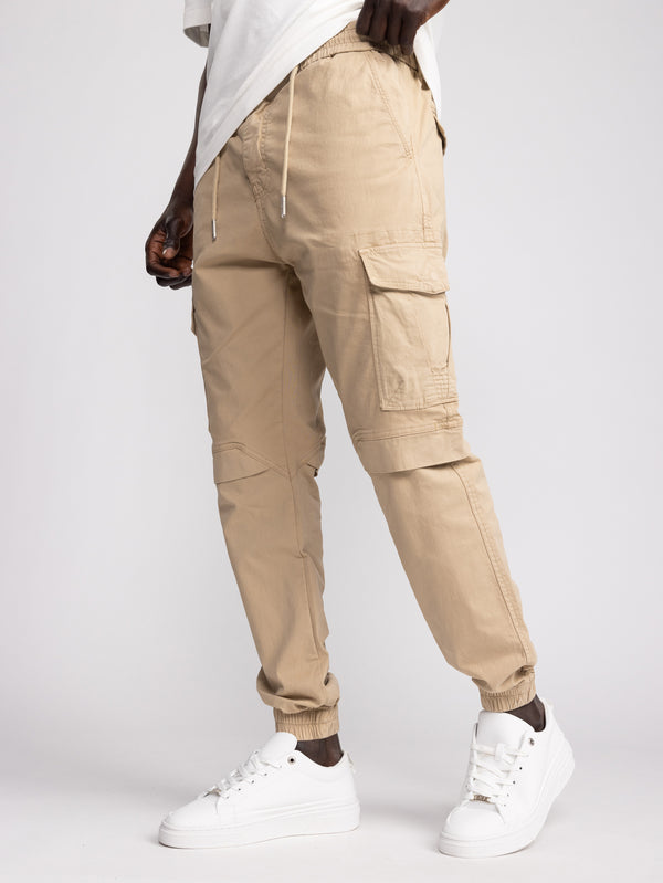CARGO WOVEN PANTS Beige / 48