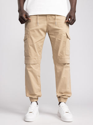 CARGO WOVEN PANTS Beige / 48