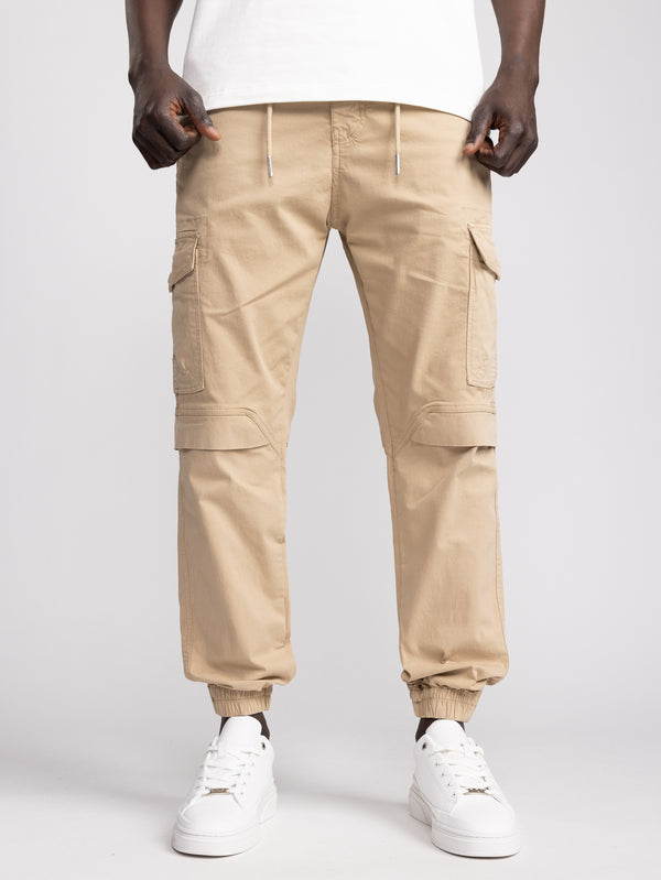 CARGO WOVEN PANTS Beige / 48