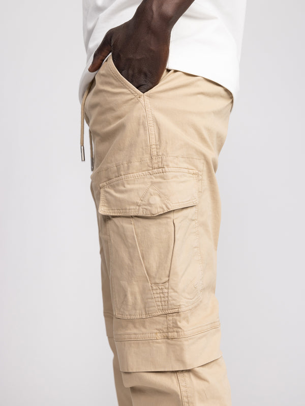 CARGO WOVEN PANTS Beige / 48