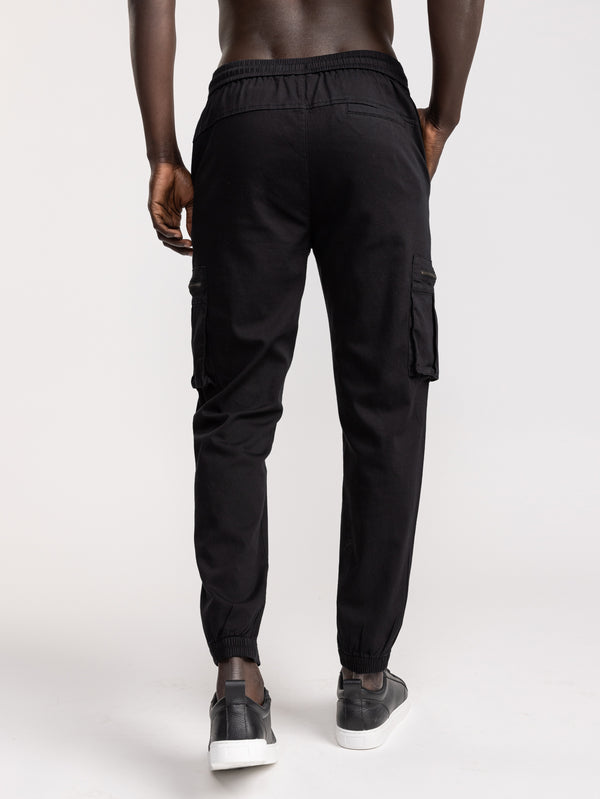CARGO WOVEN PANTS Black / 48