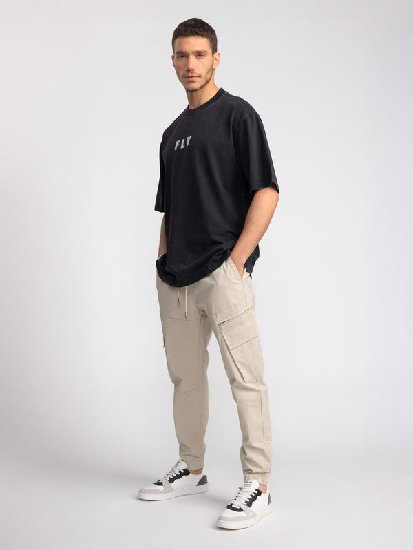 CARGO WOVEN PANTS Beige / 48