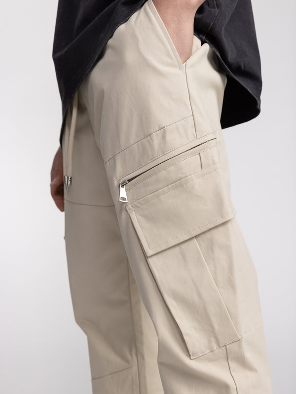 CARGO WOVEN PANTS Beige / 48