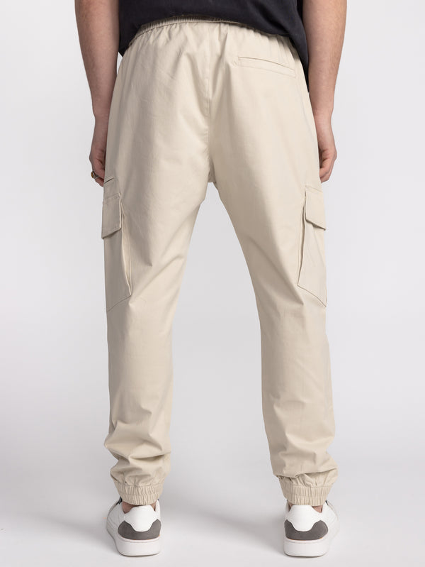 CARGO WOVEN PANTS Beige / 48