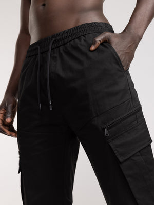 CARGO WOVEN PANTS Black / 48