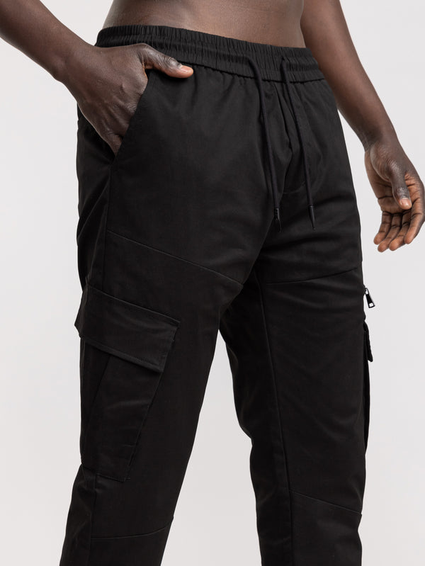 CARGO WOVEN PANTS Black / 48