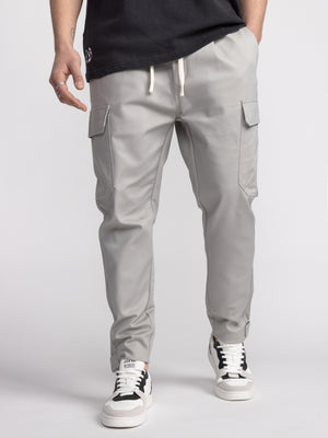 CARGO WOVEN PANTS Light Gray / 48