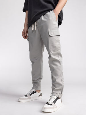 CARGO WOVEN PANTS Light Gray / 48
