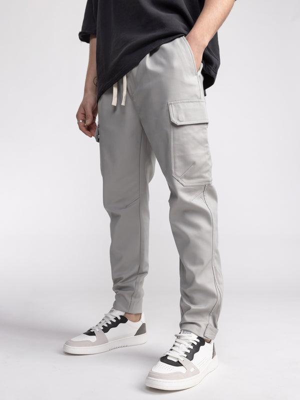 CARGO WOVEN PANTS Light Gray / 48