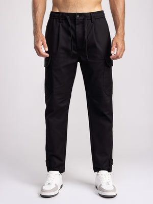 CARGO WOVEN PANTS Black / 48