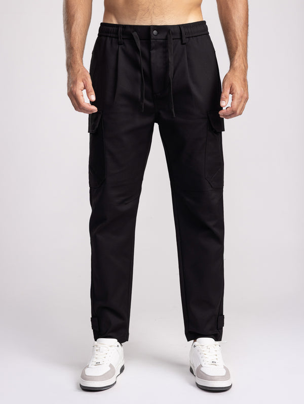 CARGO WOVEN PANTS Black / 48