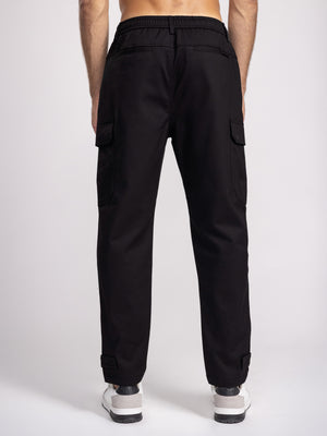 CARGO WOVEN PANTS Black / 48