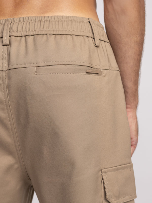 CARGO WOVEN PANTS Mocha / 48