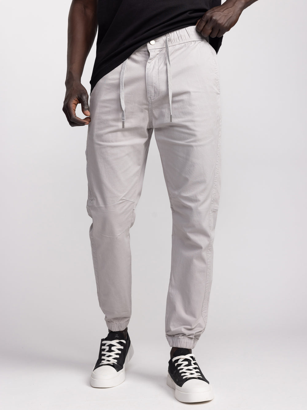 CARGO WOVEN PANTS Light Gray / 48