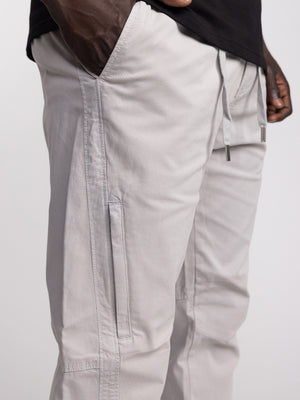 CARGO WOVEN PANTS Light Gray / 48