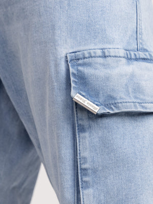 CARGO WOVEN PANTS Light Blue / 48
