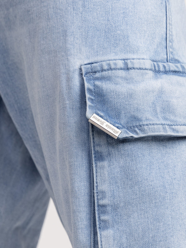 CARGO WOVEN PANTS Light Blue / 48