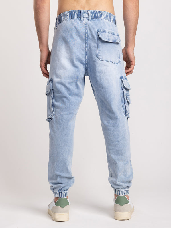CARGO WOVEN PANTS Light Blue / 48